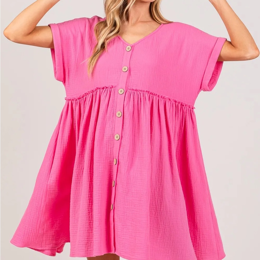 Sage + Fig Pink Textured Dress